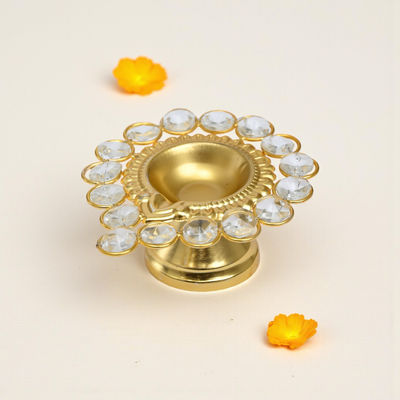 Crystal Diya For Decorations | Tealight Candle & Holder | Urban Born