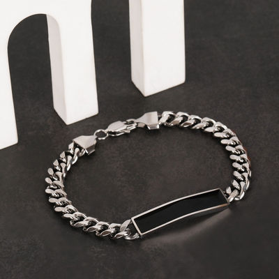 Men's CURB Bracelet Silver Regular