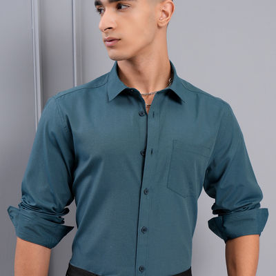 Men's Regular Fit Shirt | Teal - XL