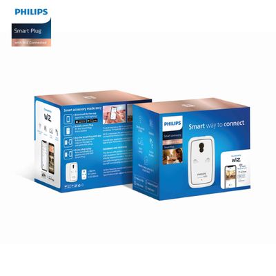 Philips 6-16A Smart WiFi Plug | Wiz Connected Voice Controlled, Amazon Alexa & Google Assistant Compatible Smart Plug with Energy Consumption Monitoring, Pack of 1