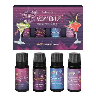 Folkulture Premium Essential Oils, Set of 4 Fragrance Oil, 10 ml, Aromatini