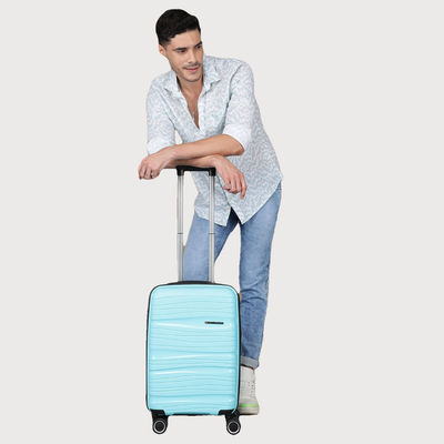 Move-Meant Wanderwares Small Cabin Suitcase Green Polypropylene for Men & Women - 55 cm