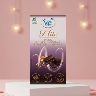 D'lite Quinoa & Almonds Dark Chocolate Bar
