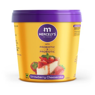 Mercely's Premium Strawberry Cheese Cake Family Pack Ice Cream Tub