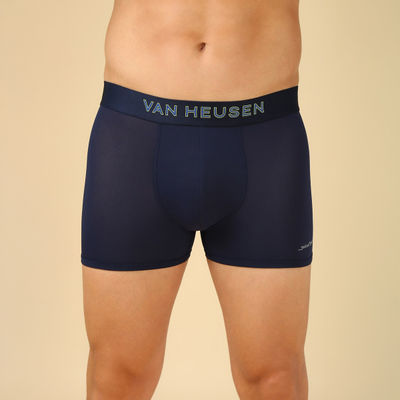 Van Heusen Apparel Men's Solid Swift Dry High Stretch Mesh AIR Series Active Trunk | Dark Navy - S