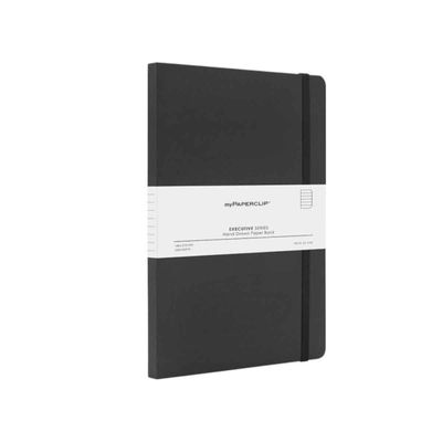 Executive Series A5 Ruled Notebook Soft Cover | Black, 240, 18 x 21 cm, Flat-Lay Design