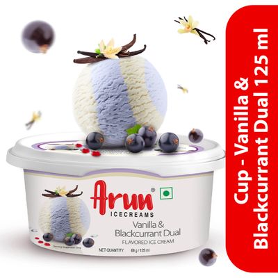 Arun Vanilla And Blackcurrant Ice Cream Cup