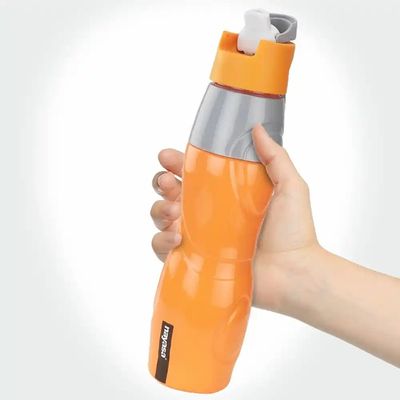 Nayasa Smart 900 Insulated Plastic Water Bottle | BPA Free Leak Proof | Orange | 700 ml
