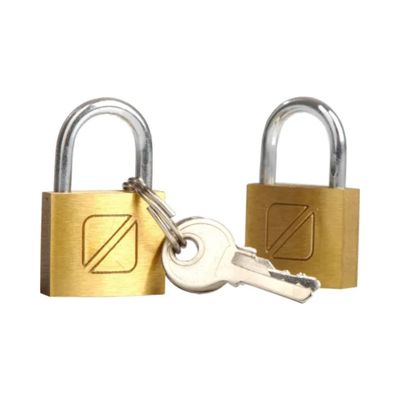 Travel Blue 2 X Security Suitcase Padlock (20Mm) - Gold