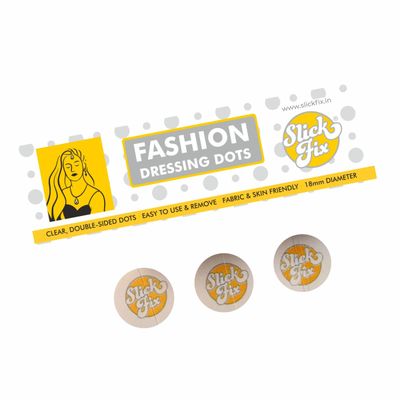 Dot Accessory Tape Double Sided Round Fashion Tape For Clothes Body Tape For Women & Men (Pack Of 18)