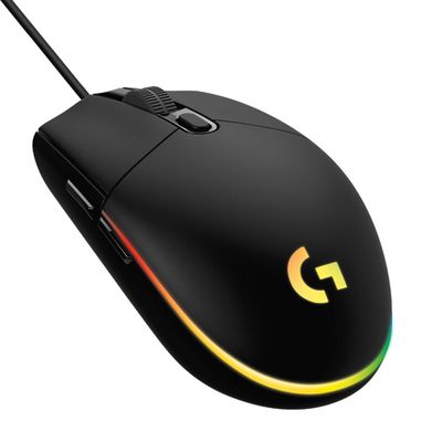 G102 USB Light Sync Gaming Mouse with Customizable RGB Lighting, 6 Programmable Buttons, Gaming Grade Sensor, 8K DPI Tracking, 16.8mn Color, Light Weight - Black