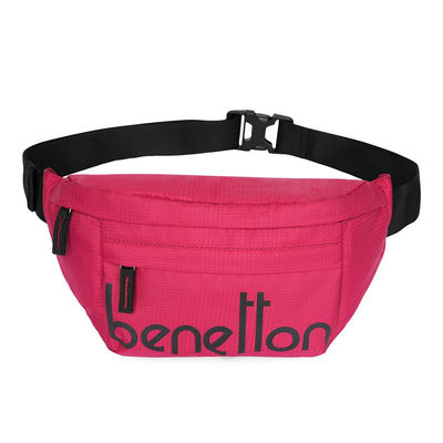 Unisex Solid Polyester 2 L Waist Pouch | Red - One Size