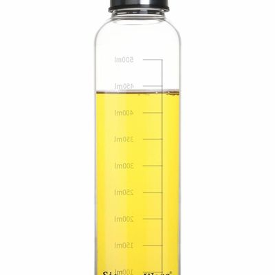 Borosilicate Glass Oil Dispenser | 500 ml | Clear | Oil Bottle, Kitchen Oil Dispenser