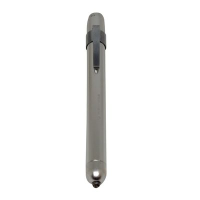 Metal Mini Medical Pocket Pen Torch Having Yellow Light - Silver