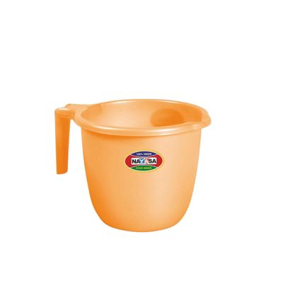 Nayasa Plastic Frosty Deluxe 1.5 Litre Durable & Unbreakable Bath Mug | Orange