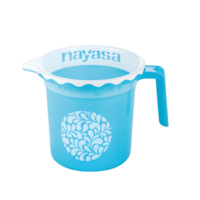 Nayasa Plastic Crest 1 Litre Durable & Unbreakable Bath Mug | Blue