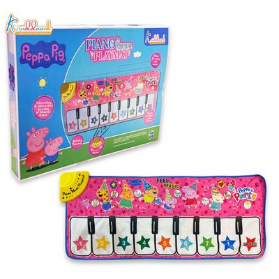 Peppa Music Piano Playmat with 8 Music Modes & Animal Sounds Baby Playing Mat -108 x 38CM