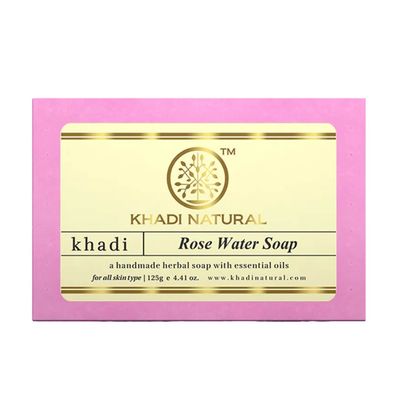 Khadi Natural Rosewater Soap For Gentle Cleansing