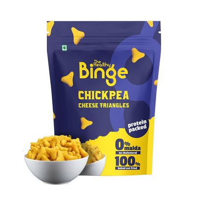 High Protein Chickpea Puffs-Cheese, Baked, No Palm Oil