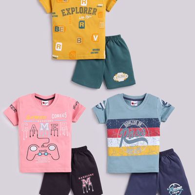 Boys Half Tshirt and Half Pant Set | Assorted | 2 - 3 Years