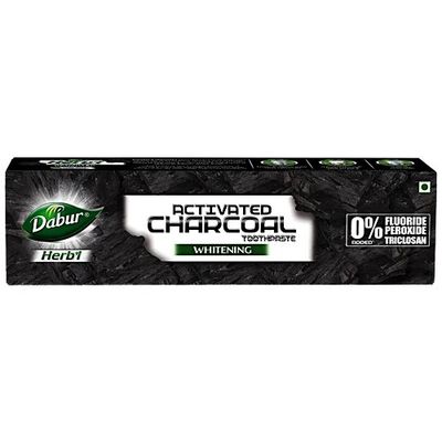 Dabur Herb'L Activated Charcoal Toothpaste With Mint For Whitening (Black Gel Paste)