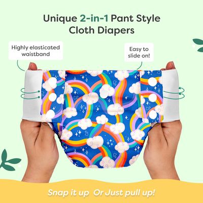 SuperBottoms UNO Pull-up Pant Style Diaper | Cloth Diaper for Babies | 3M-3Y