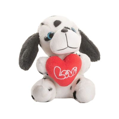Dimpy Stuff Dalmatian Dog Big Eye With Heart (16 cm) - Black & White