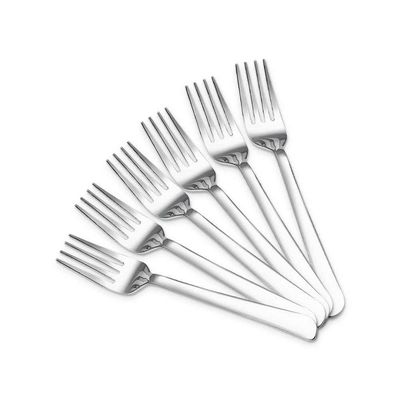 Sparkle Stainless Steel Dessert Fork 6pcs set,Dishwasher Safe,Silver
