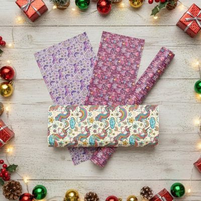 Gift Wrapping Paper - Unicorn Universe 90 GSM - 27.75 x 19.29 in