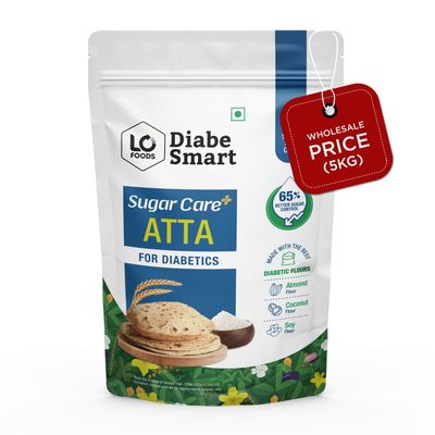 DiabeSmart Sugar Care Plus Low GI Atta, High Fiber High Protein Sugar Control Atta for Diabetes