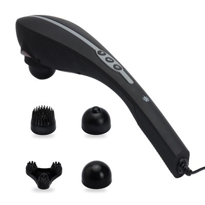 Flex Plus Corded Electric Handheld Full Body Massager, 4 Changeable Heads, Adjustable Speeds