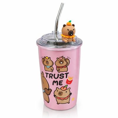 Trust Me Vacuum Cup With Straw | Pink | 500 ml
