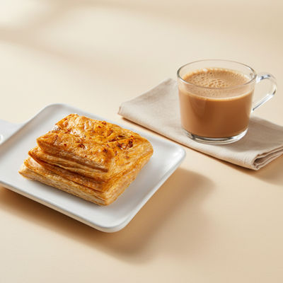 Veg Puff + Adrak Chai