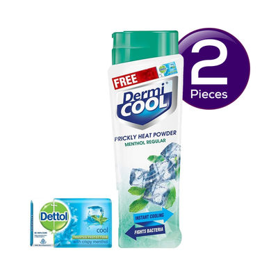 Dermicool Prickly Heat Powder Regular 150g with Free Kesh king Shampoo 30 ML 30 ml Combo