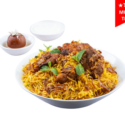 Layered Butter Chicken Biryani 1 Plate