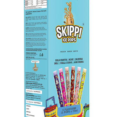 All Desi Flavour Box Of Skippi Ice Pops Kala Khatta Rose Jaljeera Imli Chilli Guava