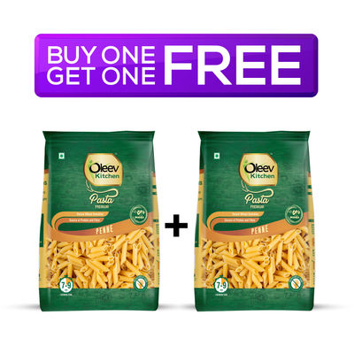 Oleev Kitchen Premium Penne Pasta No Maida Source Of Protein And Fibre 400 g Combo