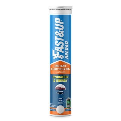 Reload (Electrolytes) with Added Caffeine for Instant Energy & Hydration Sports Drink - Cola (20 Effervescent Tablets)