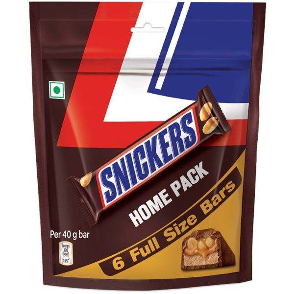 Snickers Home Pack Peanut Chocolate Pack 240 g Buy online at 249 near me
