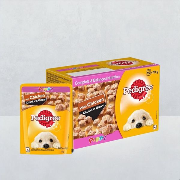 Pedigree ChickenChunks In Gravy 70g Pack of 15 Buy online at 750 near me