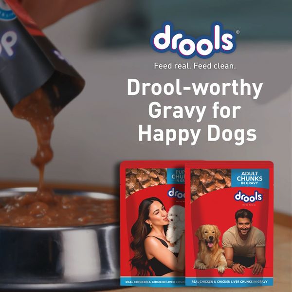 Drools Puppy Wet Dog Food Real Chicken Liver Chunks in Gravy 150g Buy online at 35 near me