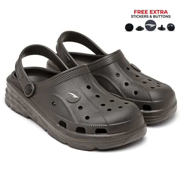 Asian Agc 14 Men Clogs Dark Grey Size 9 Buy online at 500 near me