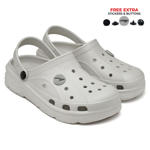 Asian Agc 14 Men Clogs Light Grey Size 7 Buy online at 550 near me