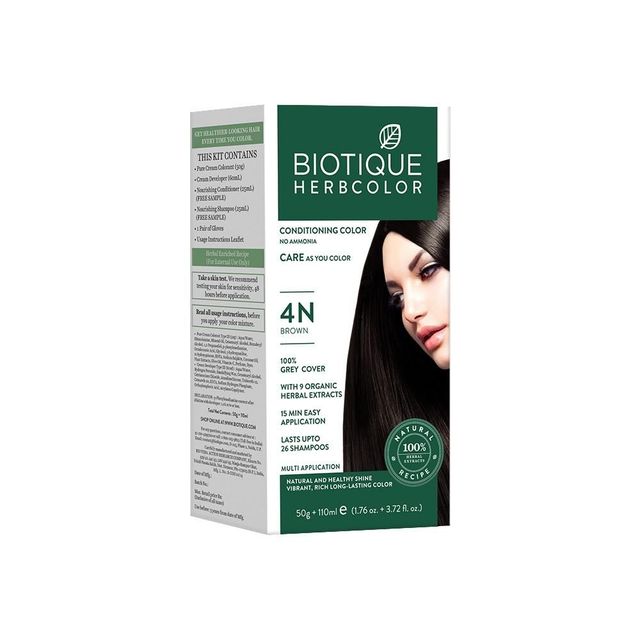 Biotique herb color 4N ばかばかしい オーガニックヘアカラーハーブエキス