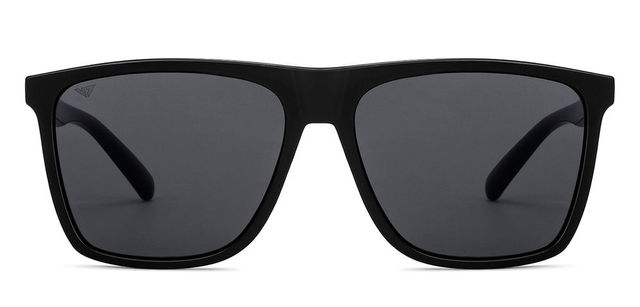 Black Mens Polycarbonate stowaway Wafer Sunglasses