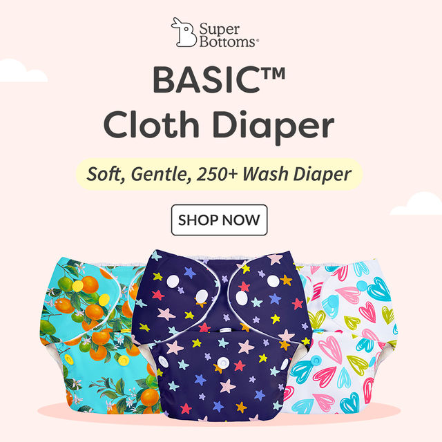 Buy SuperBottoms Basic Cpsia Certified Cotton Cloth Diaper For Baby Washable Reusable 1 Pack 2 Pieces at 599 Instant Online Delivery Zepto