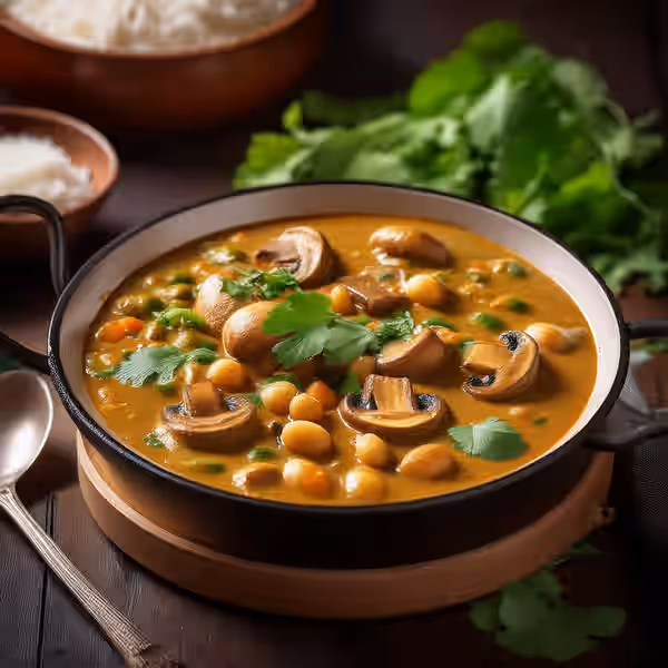 Matar Mushroom Curry Recipe