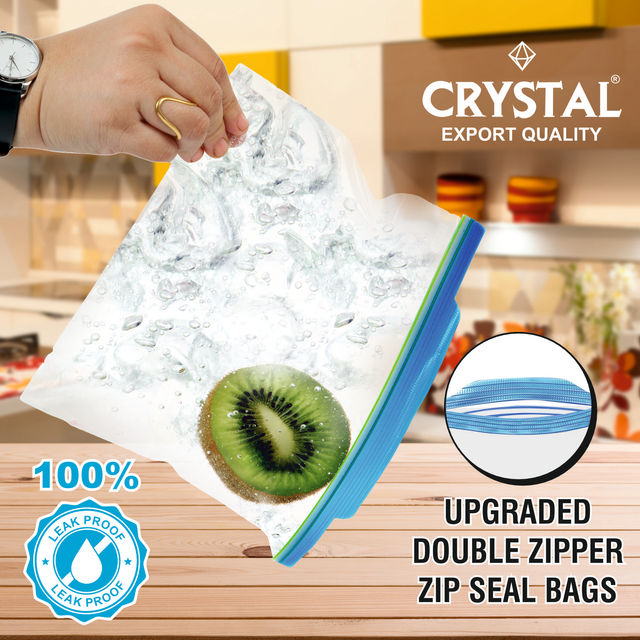 Buy Crystal Small Zip Seal Bag 1 Pack 15 Pieces at 113 Instant Online Delivery Zepto