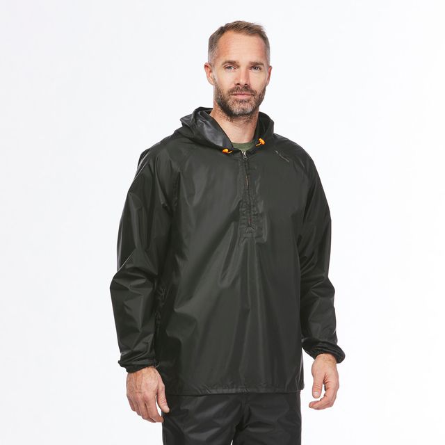 Buy Quechua By Decathlon Men Half Zip Rain Jacket With Storage Pouch Black XL 2XL 1 piece at 889 Instant Online Delivery Zepto