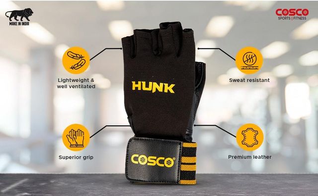 Buy Cosco Gym Gloves Hunk Large 2 Pieces Made in India 1 piece at 899 Instant Online Delivery Zepto